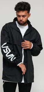 Urban Classics NASA Worm Logo Nylon Windbreaker černá