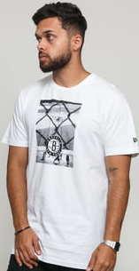 New Era NBA Photo Print Brooklyn Nets bílé