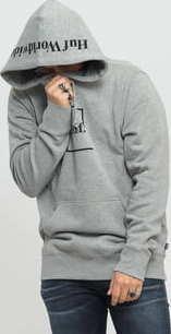HUF Box Logo PO Hoodie melange šedá
