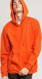 Urban Classics Oversized Sweat Hoody oranžová