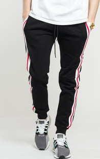 Urban Classics 3-Tone Side Stripe Terry Pants černé / bílé / červené