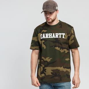 Carhartt WIP College Script Tee camo zelené