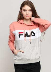 Fila Women Lori Hoody lososová / melange šedá / bílá