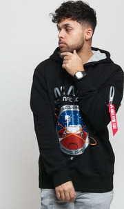 Alpha Industries Mission To Mars Hoody černá