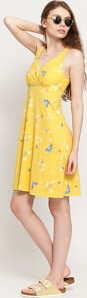 Patagonia W's Amber Dawn Dress melange žluté / modré / bílé