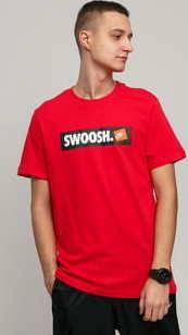 Nike M NSW Tee Swoosh BMPR STK červené