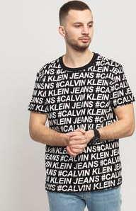 CALVIN KLEIN JEANS M # Logo AOP Reg Tee černé / bílé / červené