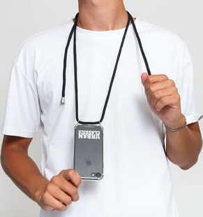 Urban Classics I Phone 8 Handy Necklace průhledný