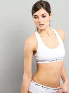 Tommy Hilfiger Cotton Bralette Iconic C/O bílé