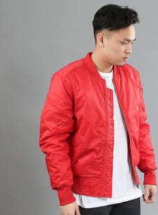 Urban Classics Basic Bomber Jacket červená
