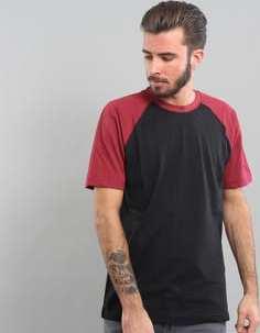 Urban Classics Raglan Contrast Tee černé / vínové