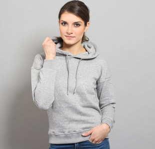 Urban Classics Ladies Hoody melange šedá