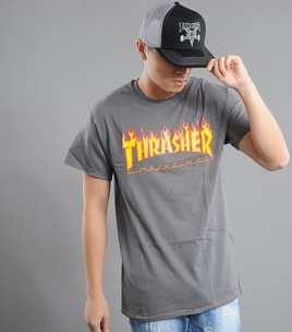 Thrasher Flame Logo tmavě šedé