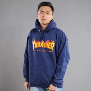 Thrasher Flame Logo Hoody navy