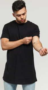 Urban Classics Shaped ong Tee černé