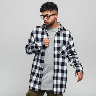 Urban Classics Checked Flanell Shirt černá / bílá