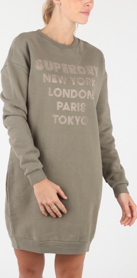 Šaty Superdry Embellished Sweat Dress