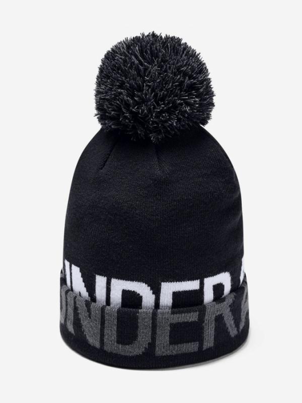 Čepice Under Armour Graphic Pom Beanie-Blk
