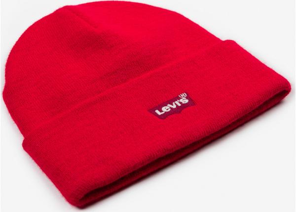 Čepice Levi's® Red Batwing Embroidered Slouchy Beanie