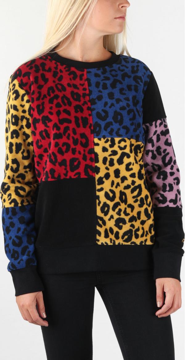 Mikina Vans Wm Wyld Tangle Crew Leopard Patchwork