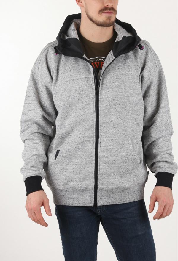 Mikina Converse MIXED MEDIA MIDWEIGHT FULL ZIP HOODIE