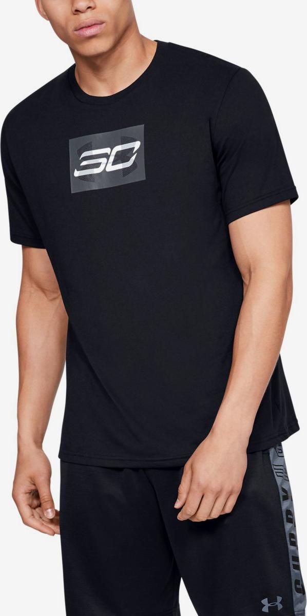 Tričko Under Armour Sc30 Overlay Ss Tee-Blk