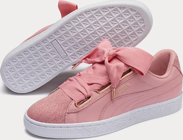 Boty Puma Basket Heart Woven Rose Wn