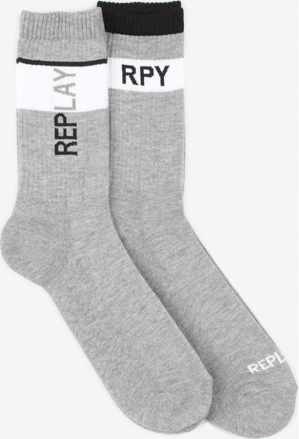Ponožky Replay Tennis 3A Leg Logo Rpy + Vertical Leg Logo 2Prs Banderole