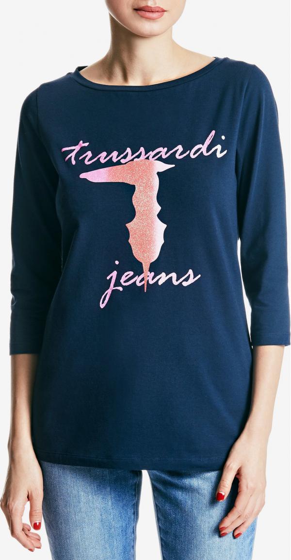 Tričko Trussardi Boat Collar T-Shirt Jersey Stretch Slim Fit