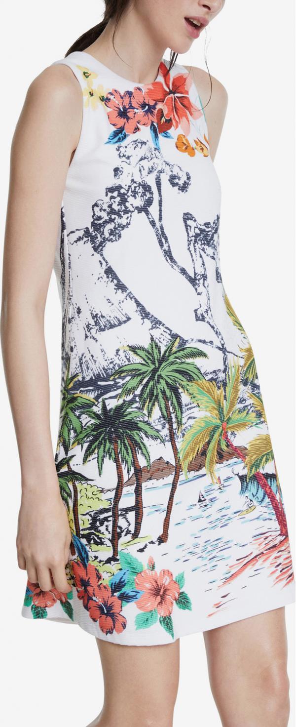 Šaty Desigual Vest Tropical Pacific