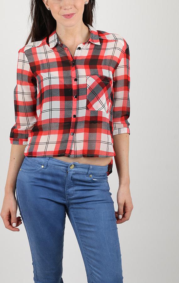 Košile Alcott CHECK SHIRTH WITH PRINT AT BACK