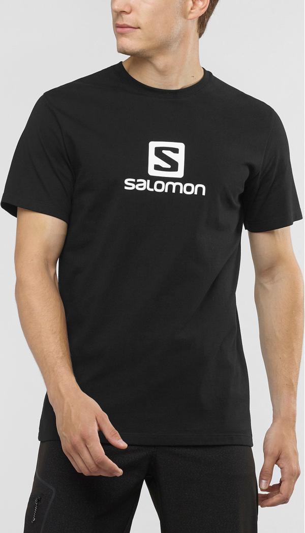 Tričko Salomon Coton Logo Ss Tee M Black/White