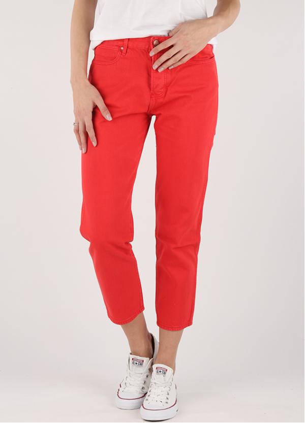 Džíny Wrangler Cropped Straight Red