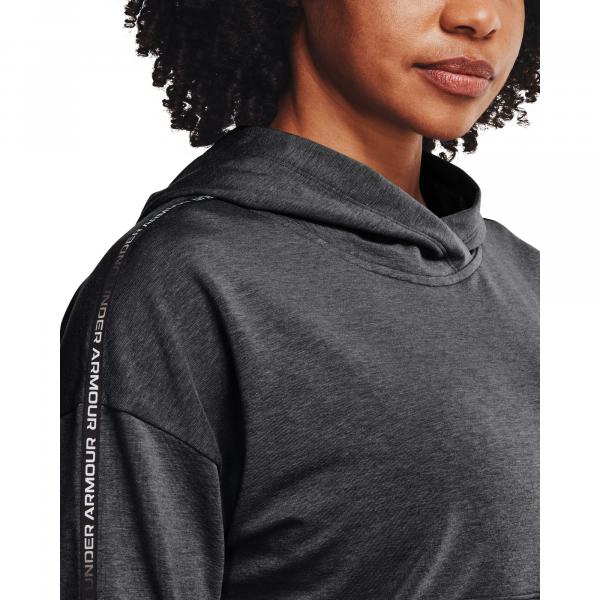 Under Armour W Rival Terry Taped Hoodie Gray/ Mod Gray/ Black