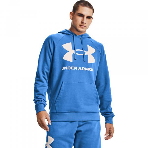 Under Armour Rival Fleece Big Logo Hoodie Blue/ Onyx White