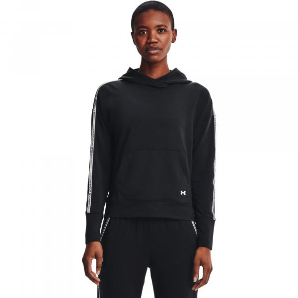 Under Armour W Rival Terry Taped Hoodie Black/ Mod Gray/ White