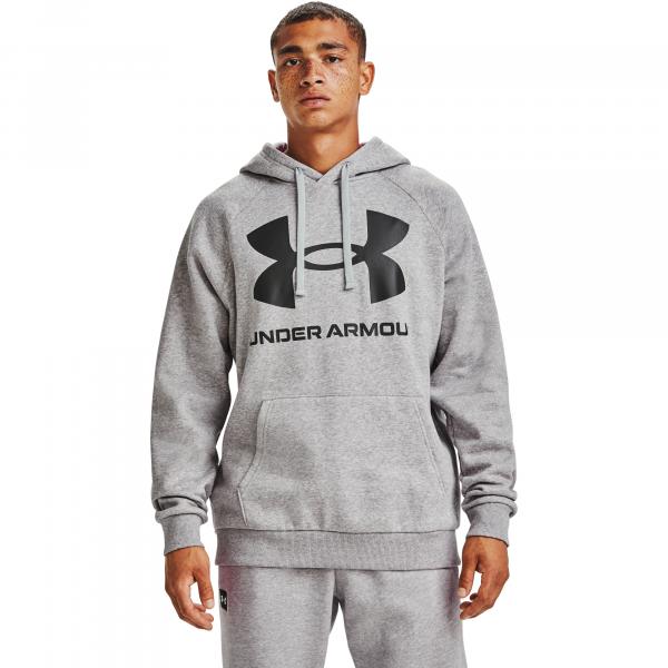 Under Armour Rival Fleece Big Logo Hoodie Gray/ Black