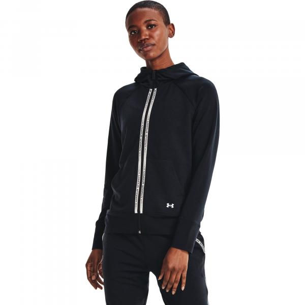 Under Armour W Rival Terry Taped Full-Zip Hoodie Black/ Mod Gray/ White