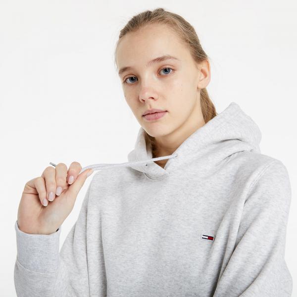 Tommy Jeans Regular Fleece Hoodie Grey