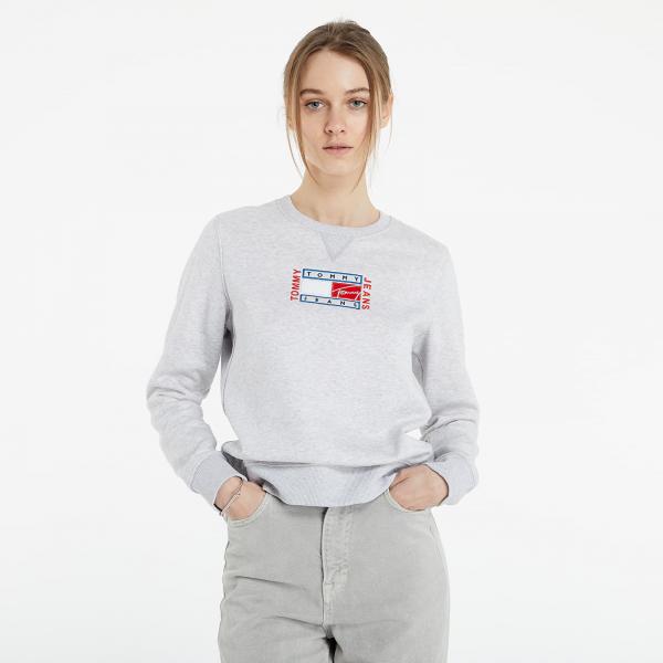 Tommy Jeans BXY Timless Flag Sweatshirt Silver Grey Htr