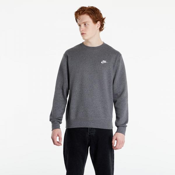 Nike Sportswear Club Fleece Crew Charcoal Heathr/ White