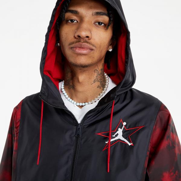 Jordan Legacy AJ6 Men's Lightweight Jacket Black/ Gym Red