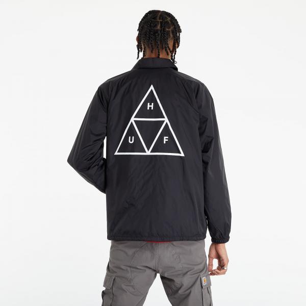 HUF Essentials Tt Coaches Jacket Black