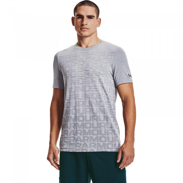 Under Armour Seamless Wordmark SS Tee Gray