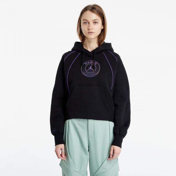 Jordan Paris Saint-Germain Pullover Fleece Hoodie Black