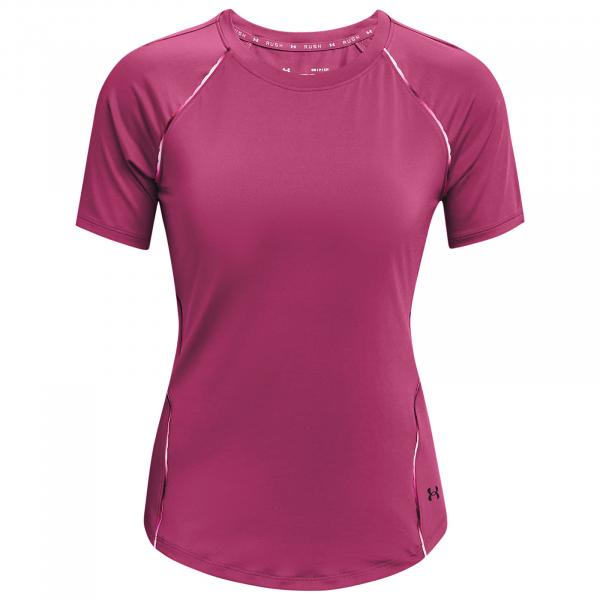 Under Armour Rush Scallop SS Tee Pink