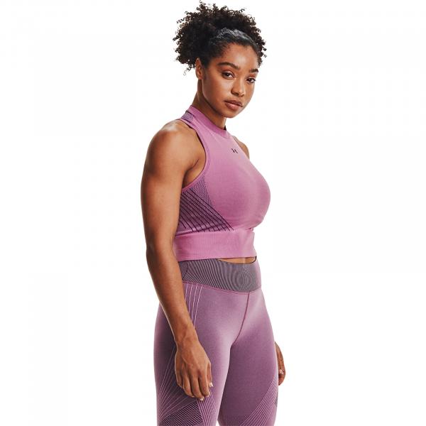 Under Armour Rush Seamless Crop Top Purple