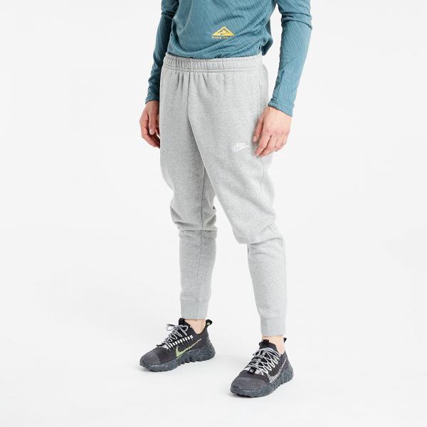 Kalhoty Nike Sportswear Club Joggers BB DK Grey Heather/ Matte Silver/ White L