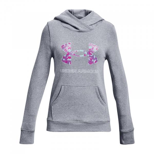 Under Armour Y Rival Fleece Logo Hoodie Grey