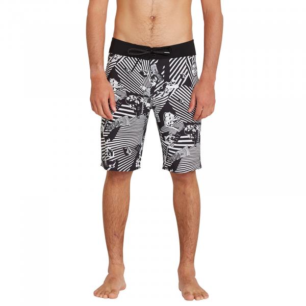 Volcom Mod Lido Print 20 Boardshorts Black
